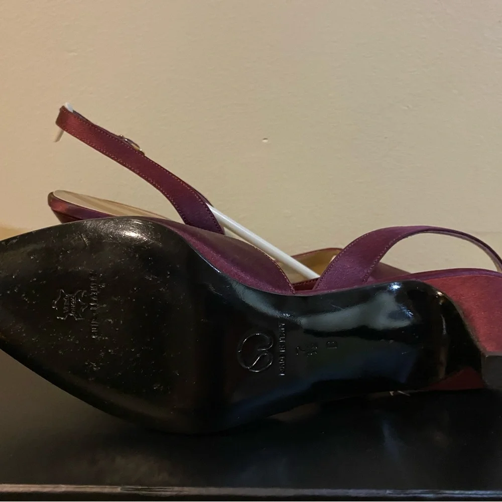 St. John Burgundy Slingback Kitten Heels burgundy - Picture 4 of 4
